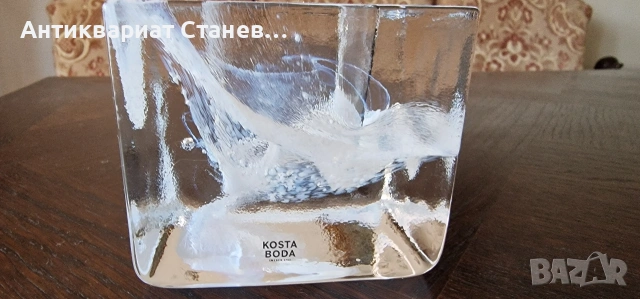 ❄️✨ KOSTA BODA SWEDEN – МАСИВЕН СТЪКЛЕН АРТ КУБ/СВЕЩНИК С НЕВЕРОЯТЕН СВЕТЛИНЕН ЕФЕКТ ✨❄️, снимка 4 - Декорация за дома - 54933056