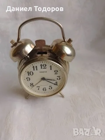 Рядък Мини будилник Ракета, Raketa- Работещ , снимка 6 - Колекции - 55667074