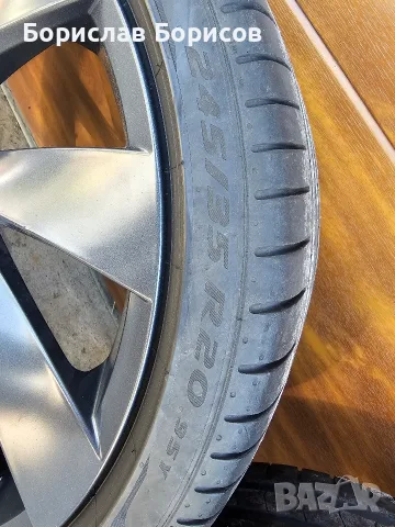 Оригинални VW джанти 20" Rosario 5x112 + гуми Pirelli 245/35 R20, снимка 8 - Гуми и джанти - 55512692