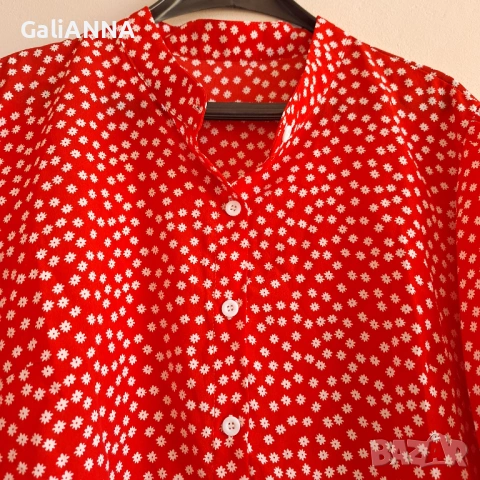 СТРАХОТНА РИЗА В ЧЕРВЕН ЦВЯТ 2XL-3XL, снимка 3 - Ризи - 54392695