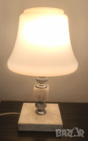 Мраморна нощна лампа , снимка 2 - Антикварни и старинни предмети - 54181010