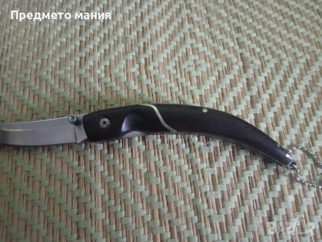 Елегантен сгъваем нож с извито острие и ергономична дръжка, снимка 4 - Ножове - 54176959