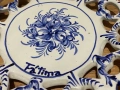 Винтидж португалска декоративна чиния Fátima – ръчно рисувана чиния за стена.1970-1990г., снимка 2