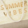 Плажна чанта юта SUMMER VIBES бежова 55.5x15x42_1223657, снимка 3