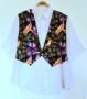 Дамска Копринена Риза с Елек на Цветя!~XL~4XL, снимка 1