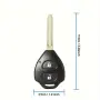 Кутийка за ключ с 4 бутона за Toyota Corolla,Avensis, Yaris, RAV4 и др, ​с острие TOY 43, снимка 2