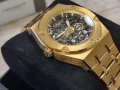Автоматичен часовник с видим механизъм, Златист, снимка 10