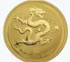 златен лунар lunar 1 oz оз 2012 дракон dragon, снимка 1