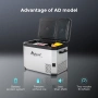 Alpicool AD55 – 40.0 Литра Двузонов Преносим Компресорен Хладилник за Кола и Къмпинг - Фризер, снимка 3