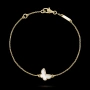 Van Cleef & Arpels VCA Gold Mother of Pearl Sweet Butterfly Дамска Гривна, снимка 7