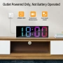 Maxstar 12" дигитален стенен часовник с дистанционно управление, 8 RGB цвята НОВО, снимка 2