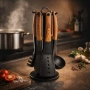 Комплект кухненски прибори Cheffinger 6 части въртяща се стойка дървесна визия, снимка 3