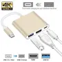 Преходник от  Type C към HDMI,USB 3.0,Type C  ,3in1, снимка 1