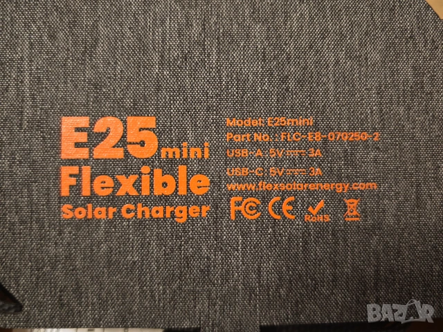 Сгъваем соларен панел FlexSolar E36 Mini 36W USB-C USB, снимка 2 - Друга електроника - 54963856