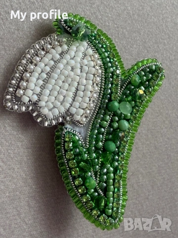 Handmade брошка Кокиче 