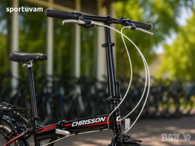 НОВ Сгъваем Велосипед Chrisson Foldrider 1.0 20 Black Red - БЕЗПЛАТНА ДОСТАВКА, снимка 8 - Велосипеди - 55390133