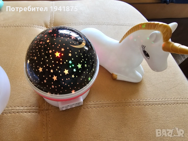 Нощни лампи Еднорог и звезди