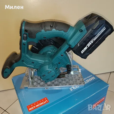 Акумулаторен циркуляр Manster Tools (Germany) 24 V, 3Аh, Ø150mm, 2бр батерии и зарядно устройство, снимка 3 - Триони и циркуляри - 55532706