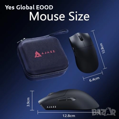 AJ139P V3 безжична геймърска мишка 24K DPI RGB, снимка 8 - Клавиатури и мишки - 54549061