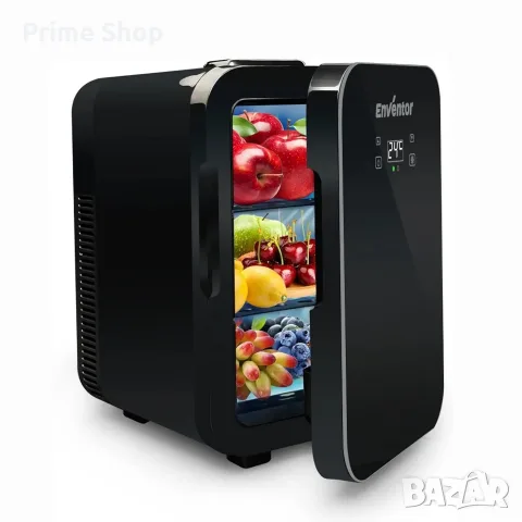 10L Мини Хладилник с LCD Дисплей, Охлаждане и Затопляне, 220V / 12V, Enventor
