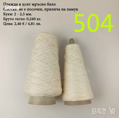Прежди на бобини в малки количества - нови и остатъци , снимка 2 - Други - 52042465
