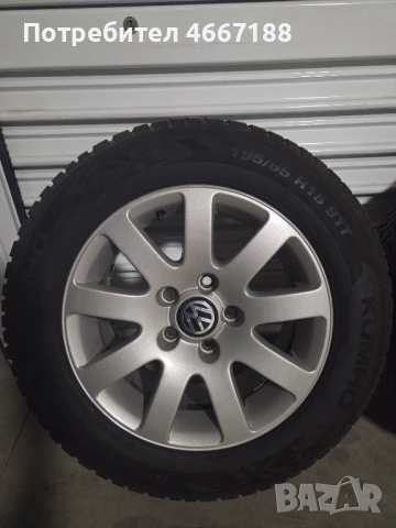 Джанти 15" 5x112 7J ET37 със зимни гуми 195/65R15 | VW AUDI SEAT SKODA, снимка 3 - Гуми и джанти - 54576829