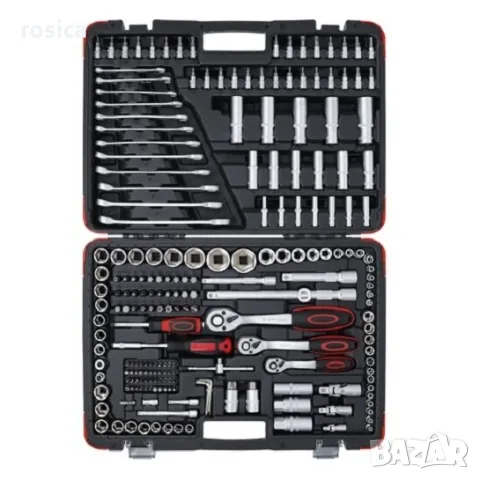 Комплект Гедоре 216 части 1/4+3/8+1/2 + ключове. 15216 - BGS technic