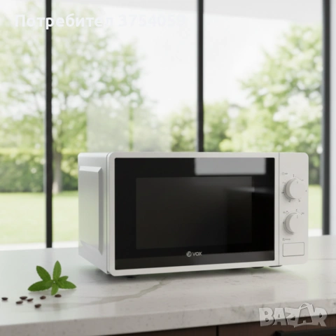 Микровълнова фурна VOX M-30, 700W, 20л с механичен таймер, снимка 3 - Микровълнови - 55182476