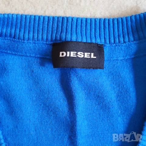 Оригинална синя жилетка DIESEL – Размер XS/Unisex, снимка 2 - Жилетки - 54368742
