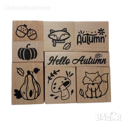 Дървени печати различни видове коледни/ handmade/ thank you, снимка 15 - Други - 46269721