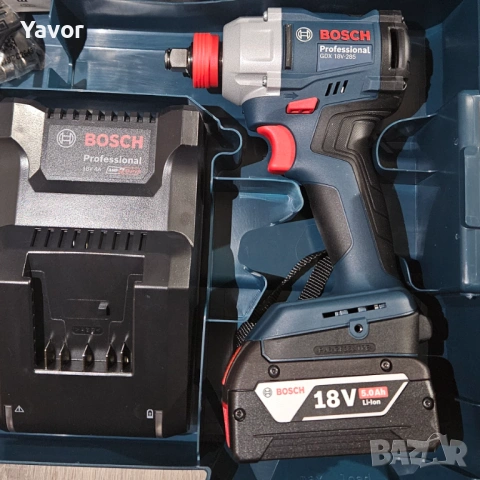 Безчетков акумулаторен ударен гайковерт BOSCH GDX 18V-285 , 2 x 5.0Ah батерии и зарядно, снимка 3 - Винтоверти - 54072412