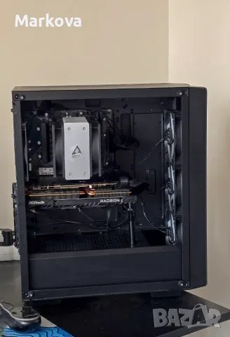 Ryzen 5 7500F + RX 7700 XT | Gaming PC | Без RAM и SSD | Отлично състояние