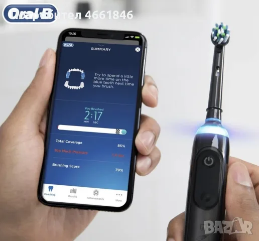 Смарт електрическа четка за зъби Oral-B Genius X (Midnight Black) с AI & Bluetooth, снимка 3 - Други - 55588891