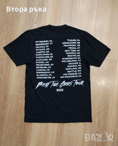 Lil Tjay Beat The Odds Tour тениска мъжка оригинален 100% Памук , снимка 2 - Спортни дрехи, екипи - 54477163