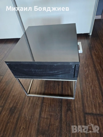 Нощни шкафчета 2 бр черни, снимка 4 - Шкафове - 54078978