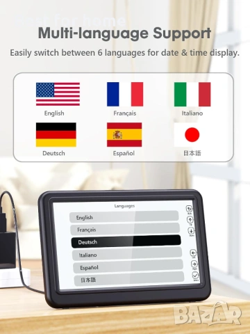 ROCAM часовник за деменция за възрастни хора, голям дисплей, дигитален календар, снимка 8 - Други - 54090780