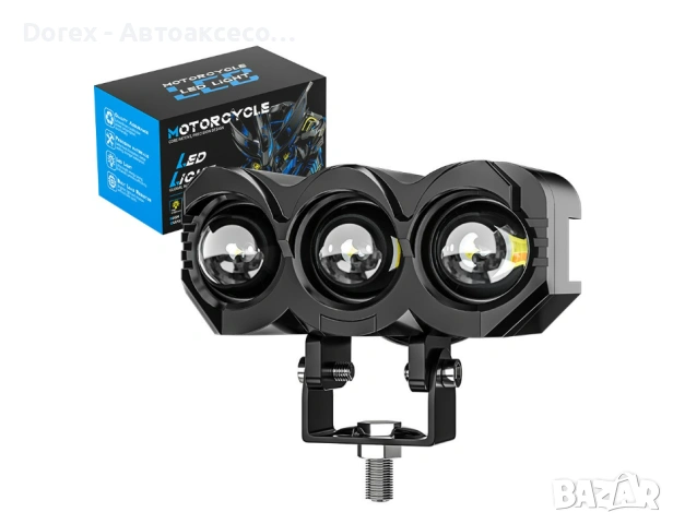 30W LED халоген фар бяла и жълта светлина 9-60V – универсална работна лампа за джип, офроуд и мотор, снимка 4 - Аксесоари и консумативи - 54257868