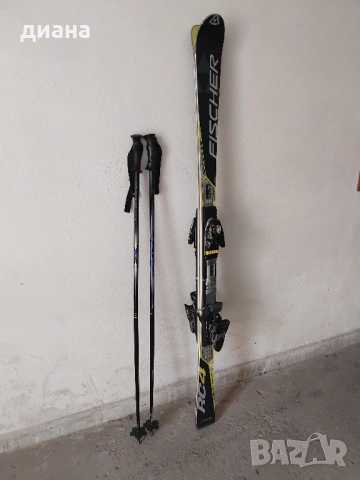 Ски заедно със ски щеки на марката-FISCHER AIRCARBON TITANIUM, снимка 2 - Зимни спортове - 54605670