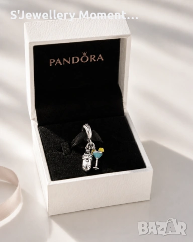 Сребърно талисман Pandora Cocktail with Shaker , снимка 2 - Гривни - 42469549