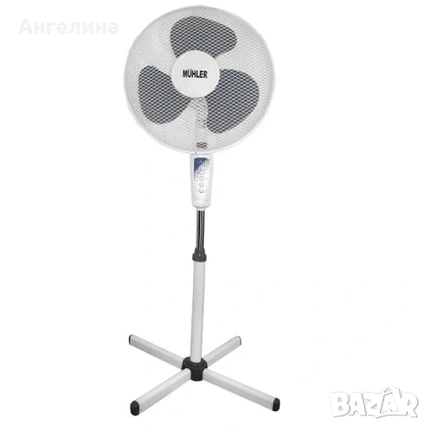 Вентилатор на стойка 16''Muhler FM-4040, 40W, бяло-сиво