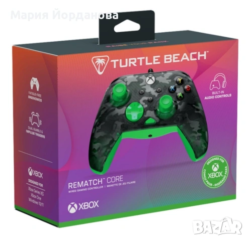 Контролер Turtle Beach, Core Ghost, Черно/зелено, за PC, Xbox One, Xbox Series X