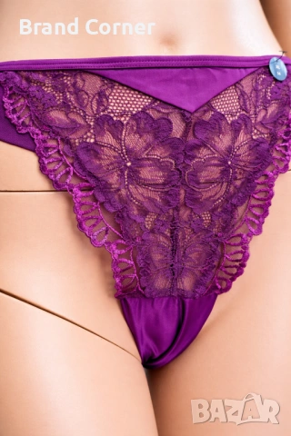 Hunkemöller лилав комплект бельо с дантела – сутиен 70C и бикини XL, снимка 3 - Бельо - 54519722