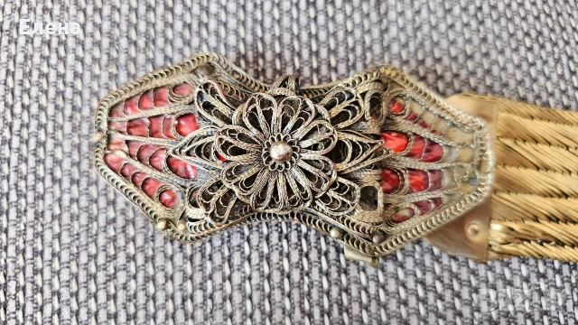 Възрожденски колан с позлата, филигран. Автентичен за носия, снимка 3 - Антикварни и старинни предмети - 54112492