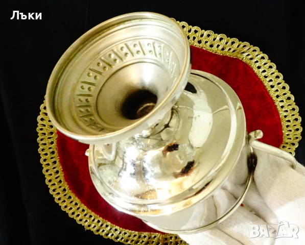 Шведска посребрена чаша с позлата,гравирана. , снимка 5 - Антикварни и старинни предмети - 54070893