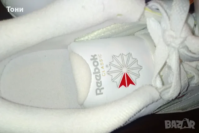 REEBOK Оригинал Нови Дамски Маратонки Изцяло от Естествена Кожа с Етикет 40, снимка 16 - Маратонки - 55495368