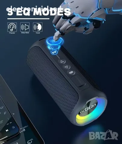 Чисто нова преносимa Bluetooth колонка Ortizan X8 Pro с 40W стерео звук, SD карта, AUX, снимка 6 - Bluetooth тонколони - 55672190