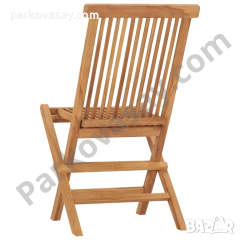Сгъваеми градински столове тиково дърво масив, снимка 10 - Градински мебели, декорация  - 54163324