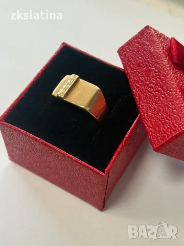 *** Топ Цена/ 75€ на грам *** Злаен пръстен 14к 10.86гр, снимка 2 - Пръстени - 55649132
