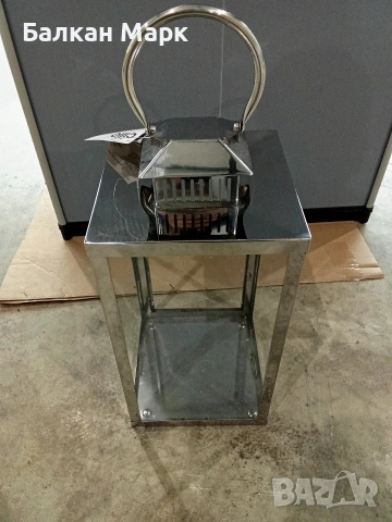 Луксозен голям фенер Cilio Torre (20x20x55 см) – Неръждаема стомана, снимка 6 - Други - 54607817
