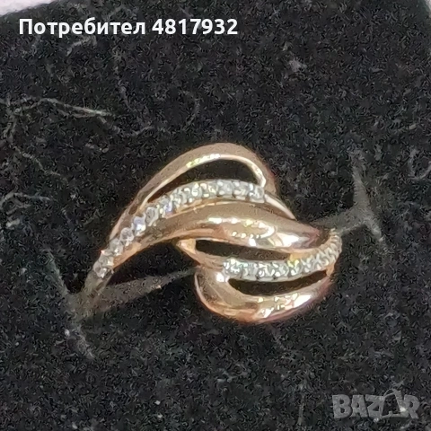 Златен пръстен, розово злато, руски., снимка 6 - Пръстени - 54615419